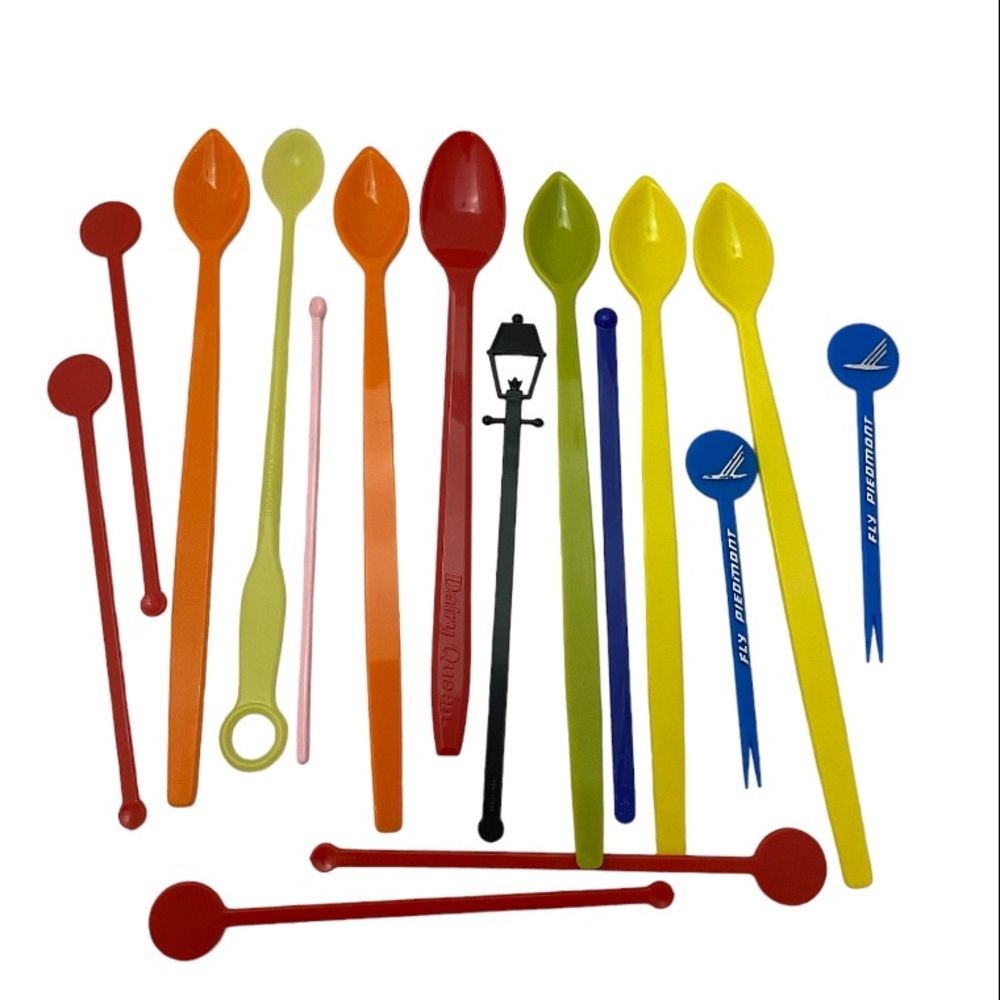 Vintage Plastic Spoons + Stirrers Fast Food Dairy Queen Tupperware Jacob Lantern